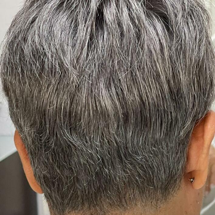 Custom Human Hair Hand Tied Form Fitted to Client.  Color Highlights to Spec.  Medical wig cranial prosthesis